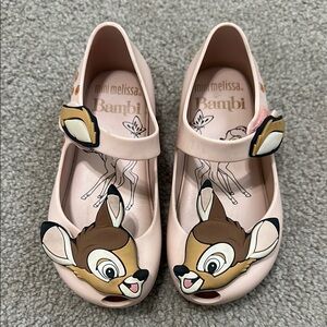 Mini Melissa Pink Dress Shoes with Bambi Design